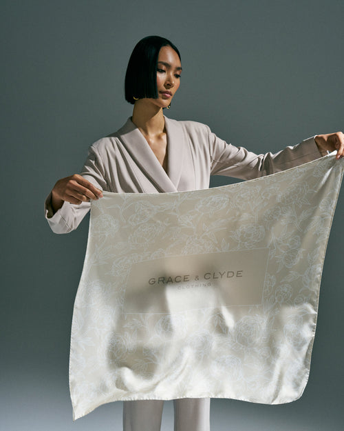 Limited Edition G&C Italian Silk Square Scarf — 70 × 70 cm